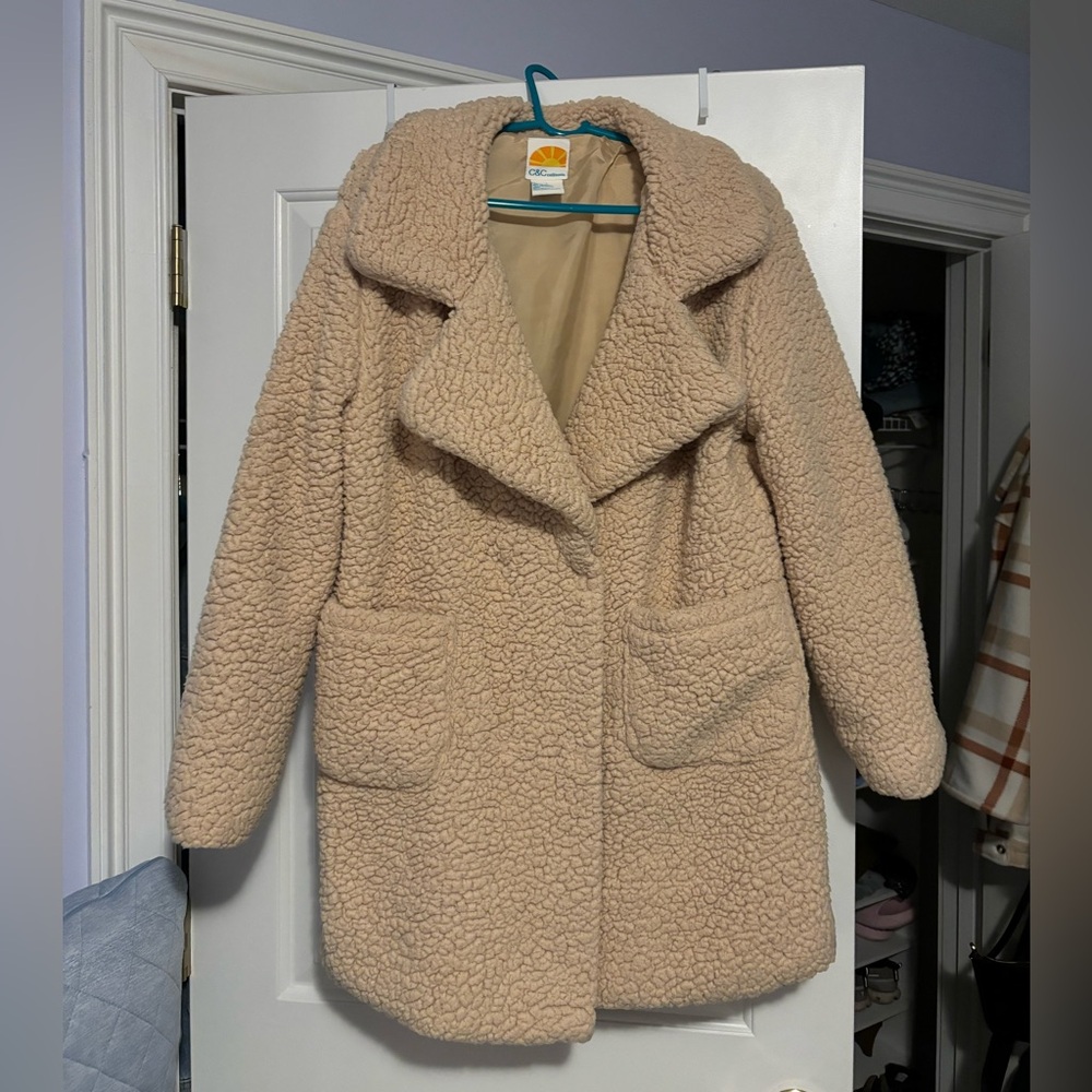 Barely used trench fur coat